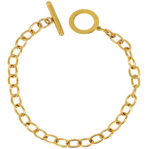 Pulsera acero tipo eslabon con broche marinero