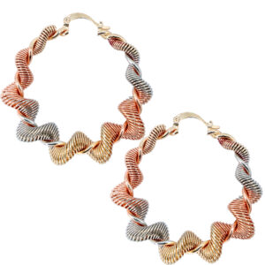 Argolla retorcido - goldfilled tres oros