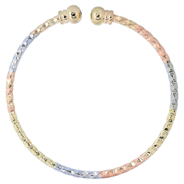 Brazalete abierto - goldfilled tres oros