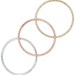 Brazalete delgado juego de tres - goldfilled tres oros