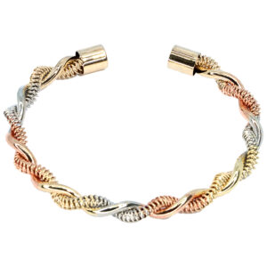 Brazalete retorcido - goldfilled tres oros