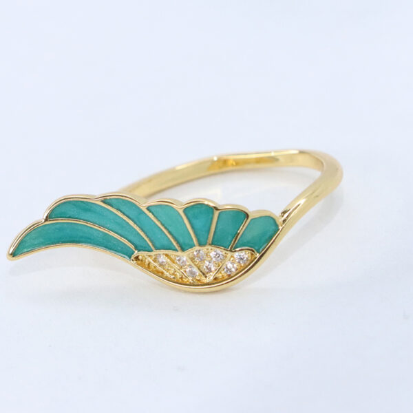 Anillo modelo abanico