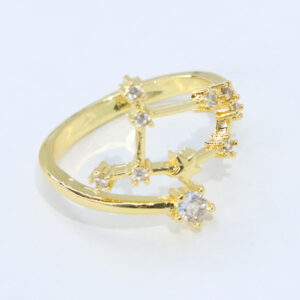 Anillo diseño estrellas con microcircón