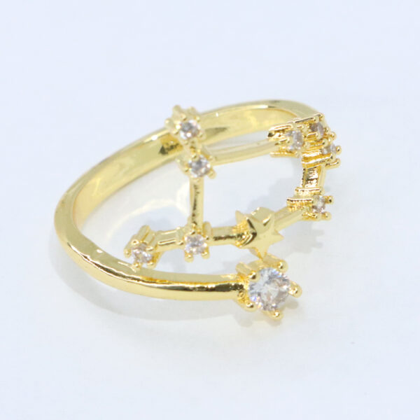 Anillo diseño estrellas con microcircón