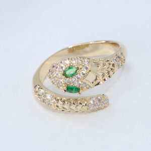 Anillo diseño serpiente con microcircones