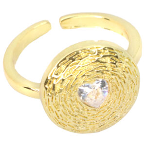 Anillo modelo circular con microcircón