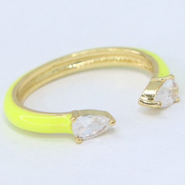 Anillo diseño verde fosforecente