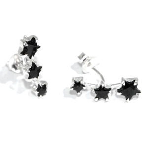 Aretes estrellas negras