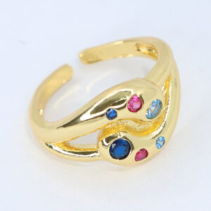 Anillo con microcircones de colores
