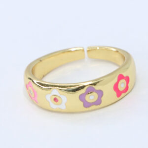Anillo modelo de flores