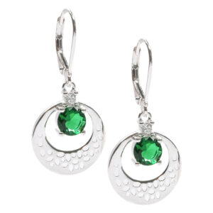 Arete luna con circón