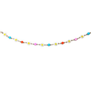 Tobllera de goldfilled diseño de flores con mostacilla