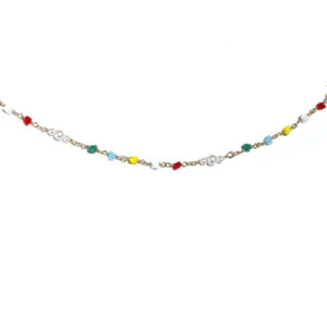 Tobillera  de perlas con mostacilla