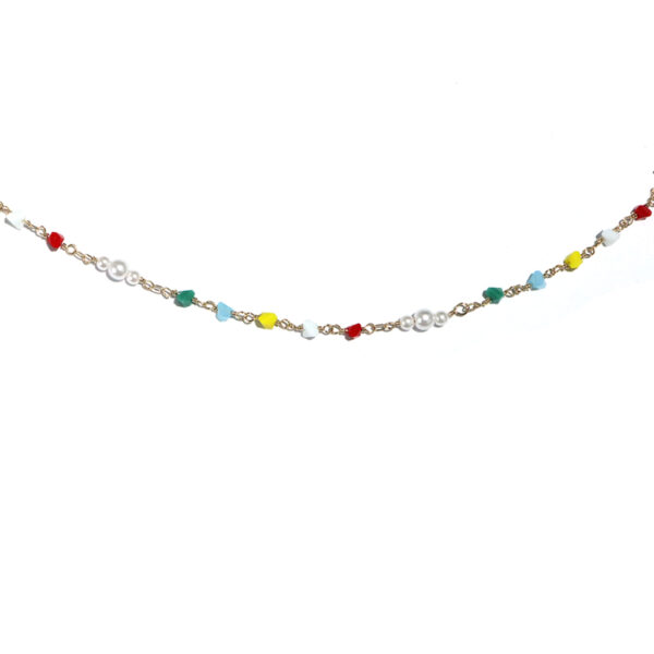 Tobillera de perlas con mostacilla