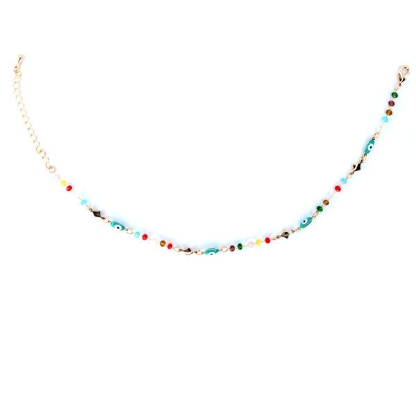 Tobillera ojo turco con mostacilla