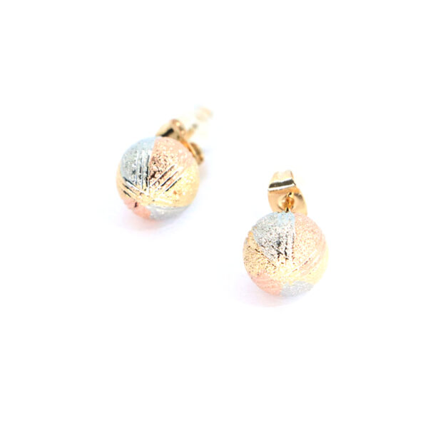 Topos en forma de bola goldfilled tres oros