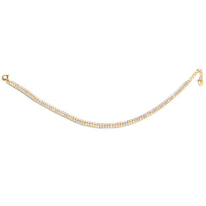 Pulsera tenis baño de oro