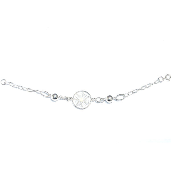 Pulsera atrapa sueños blanco