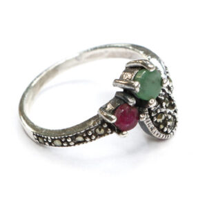 Anillo marquesita piedra natural