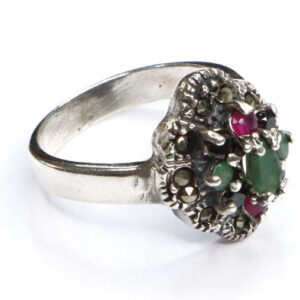 Anillo marquesita piedra natural