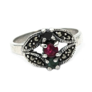 Anillo marquesita piedra natural