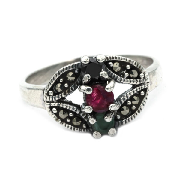 Anillo marquesita piedra natural