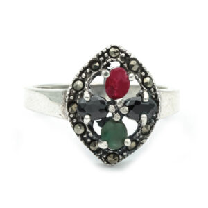 Anillo marquesita piedra natural