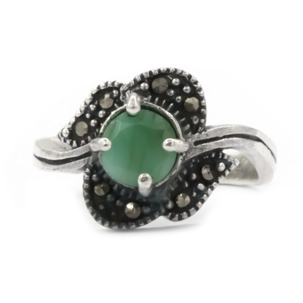 Anillo marquesita piedra natural