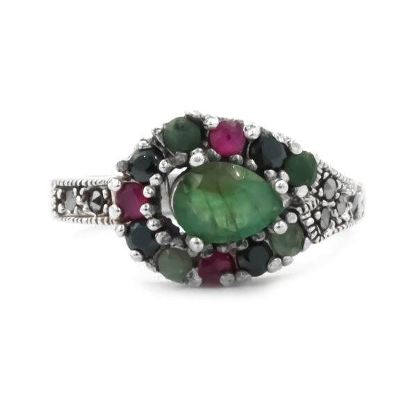 Anillo marquesita hoja - Imagen 2