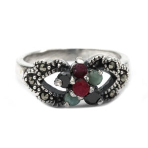 Anillo marquesita piedra natural