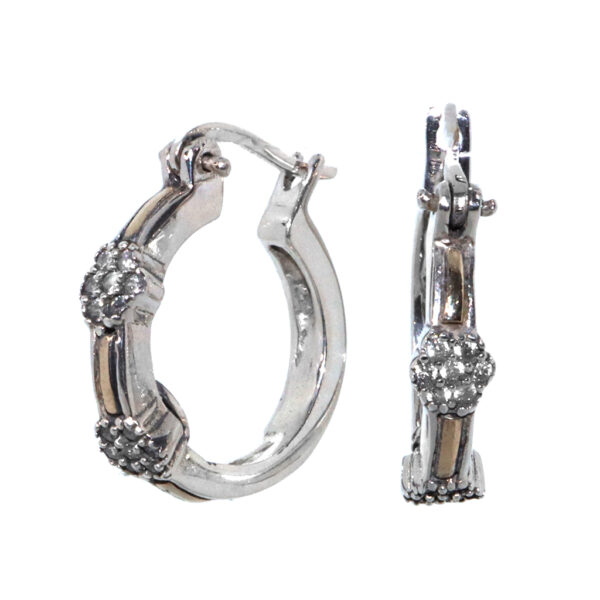 Argolla circular plata con oro