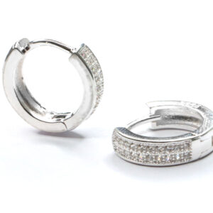 Argollas circon blanco