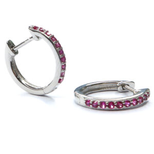 Argollas circon fucsia