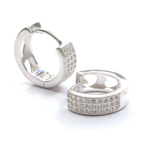 Argollas pequeñas corazón con circón