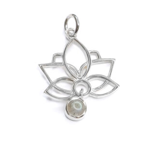 Dije flor piedra natural