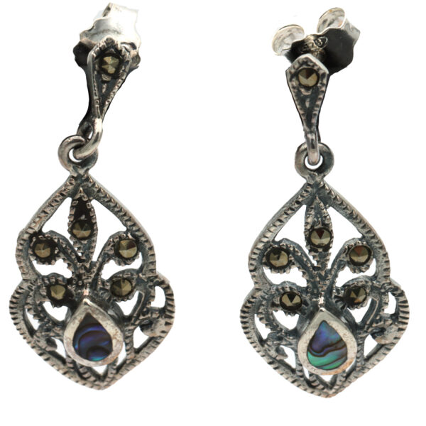 Aretes marquesita con piedra