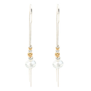 Aretes plata con oro