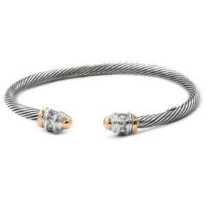 Brazalete circón plateado