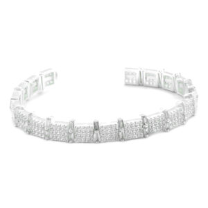 Brazalete plata c/ pedrería