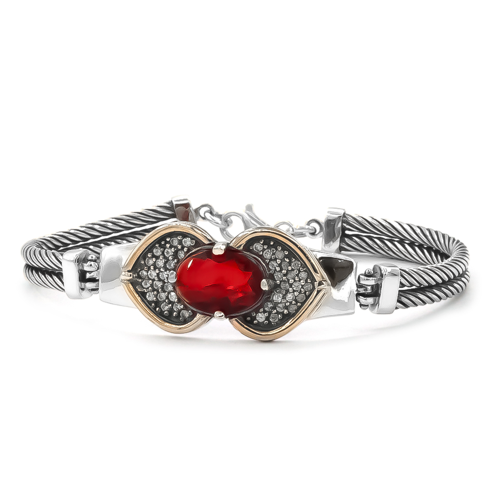 Brazalete plata y oro