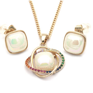 Juego perla microcircon