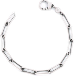 Pulsera eslabón plata quemada