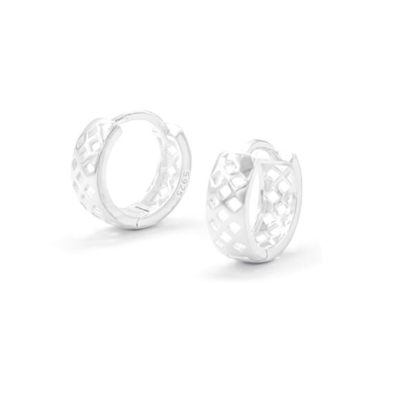 Argollas diseño rombos