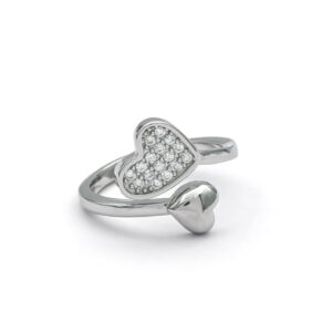 Anillo rodinado corazón
