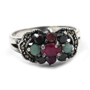 Anillo marquesita piedra natural