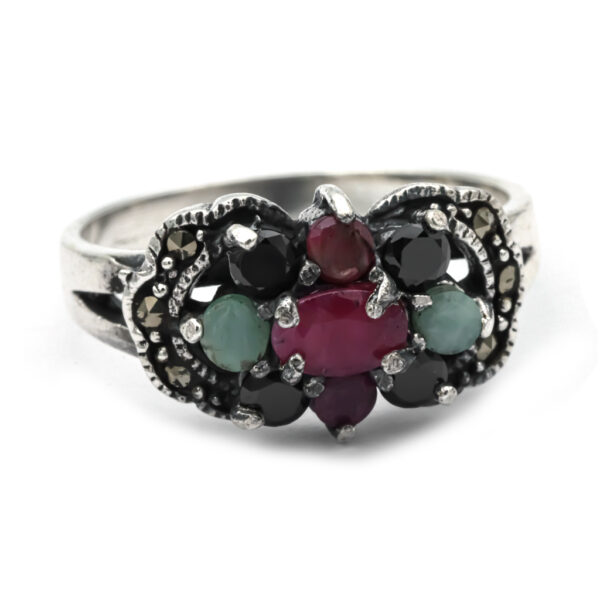 Anillo marquesita piedra natural