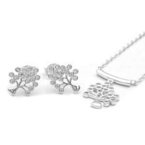 Juego topos y dije arbolito c/ cadena