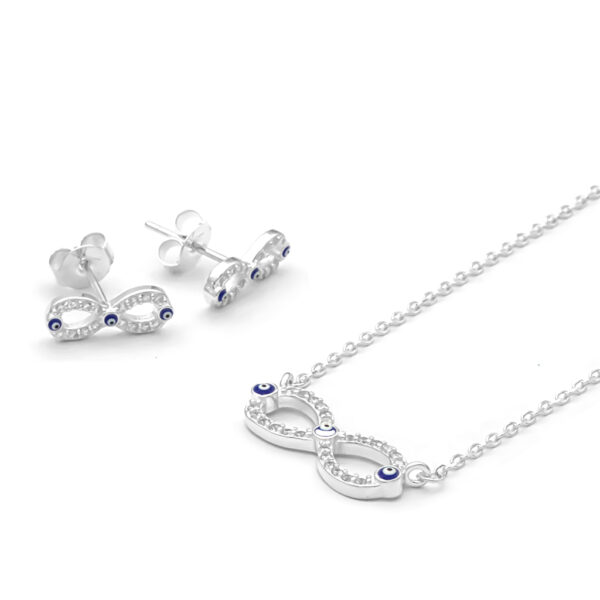 Juego topos y dije c/ cadena