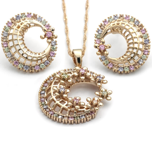 Juego Goldfilled circon