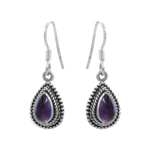 Aretes piedra natural violeta
